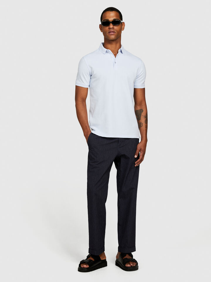 Slim fit polo - men's polos - Light Blue | Sisley image number 1